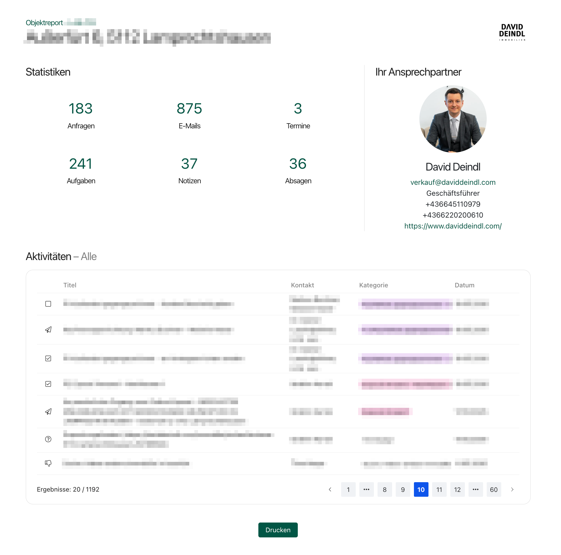 Volle Transparenz durch online Objekt-Report